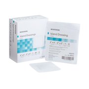 McKesson Island Dressing, Non-Adherent Gauze Pad for Wound Care, 4 in x 4 in, 25 Count, 4 Packs, 100 Total