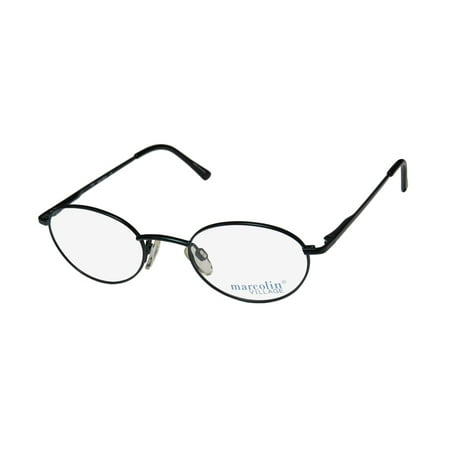 New Marcolin Village 6725 Mens/Womens Oval Full-Rim Teal Classic Shape Full-rim Frame Demo Lenses 46-20-135 Flexible Hinges Eyeglasses/Eyewear