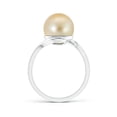 thumbnail image 2 of Angara Golden South Sea Cultured Pearl Solitaire Bypass Ring in 14K White Gold for Women | June Birthstone Jewelry for Her, 2 of 7