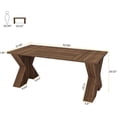thumbnail image 2 of Tribesigns 63" Dining Table for 4-6 People, Farmhouse Wood Kitchen Table for Dining Room, Brown, 2 of 7