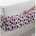 thumbnail image 2 of USA Bed Skirt, Big Star with American Flag Featured Inner Lines Proud Country Design, Elastic Bedskirt Dust Ruffle Wrap Around for Bedding Decor, 4 Sizes, Indigo Red White, by Ambesonne, 2 of 2