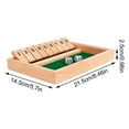 thumbnail image 3 of Shut The Box Game Fun Table Math Game For S & Teens, Sequences Board Game Dice Game 2 Player For Game Night Travel Classroom Home Party Bars, Wooden Board With Number Blocks, 3 of 7