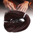 thumbnail image 5 of Emoshayoga Correa de cuero, tira de cuero de 100 m de largo, cordón de cuero plano para talleres de manualidades para manualidades hechas a mano (café profundo 3 mm x 1 mm 100 m), 5 of 5
