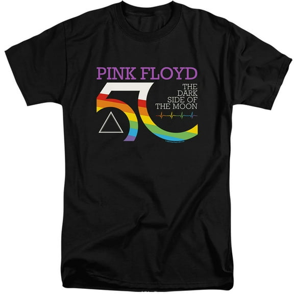 Pink Floyd 50Th Logo Unisex Adult Tall T Shirt,Black, 3X-Large