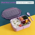 thumbnail image 5 of BIG Lunch Box,Bento Box Adults,Lunch Containers for Adults,Salad Container for Lunch,Leak Proof,No BPAs & No Chemical Dyes,Dishwasher and Microwave Safe Bento Box Adult Lunch Box(Purple S), 5 of 7