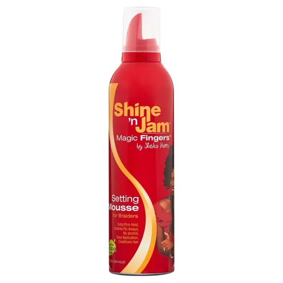 Shine n' Jam Magic Fingers Setting Mousse for Braiders 12 oz