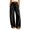 Black, variant on Women's Tall Wide Leg Pants Smocked High Waist Palazzo Pants with Pockets Soft ribbed fabric, wide leg drape, smocked high waist and side pockets for tall-friendly lounging