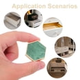 thumbnail image 3 of IDEANATEGRATE 4Ud De Metal Verde Con Hexagonal Para Puertas Y Muebles De Fácil Instalación, 3 of 6