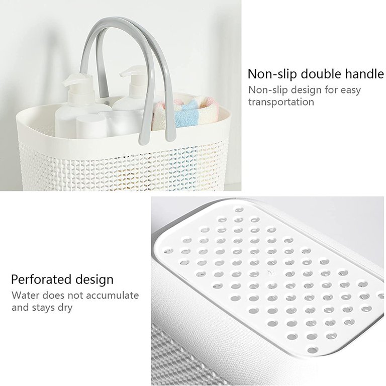 1pack Plastic Organizer Storage Baskets With Handles And Holes,caddy  Organizer For Bathroom Dorm And Kitchen,portable Bathroom Shower Cleaning  Caddy,s