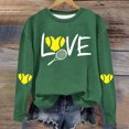 thumbnail image 2 of Timegard Womens Crewneck Sweatshirt Fall Loose Comfy Drop Shoulder Print Long Sleeve Pullover Tops, 2 of 4