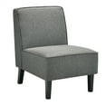 thumbnail image 2 of Gymax Armless Accent Chair Modern Fabric Single Sofa w/Rubber Wood Legs Grey, 2 of 10