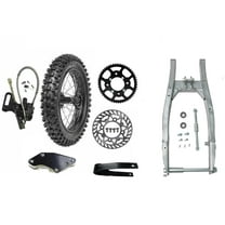 16" Complete Rear Wheel SwingArm Kit 90/100-16 Tire Tube on Rim & Disc Brake Assembly& 420 53T Sprocket for Dirt Pit Bike Apollo Taotao SSR 125cc 140cc 150cc 160cc 200cc 250cc CRF
