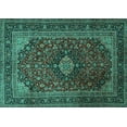 thumbnail image 1 of Ahgly Company Machine Washable Indoor Rectangle Persian Turquoise Blue Traditional Area Rugs, 5' x 8', 1 of 4