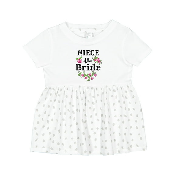 Inktastic Niece of the Bride Roses Girls Baby Dress