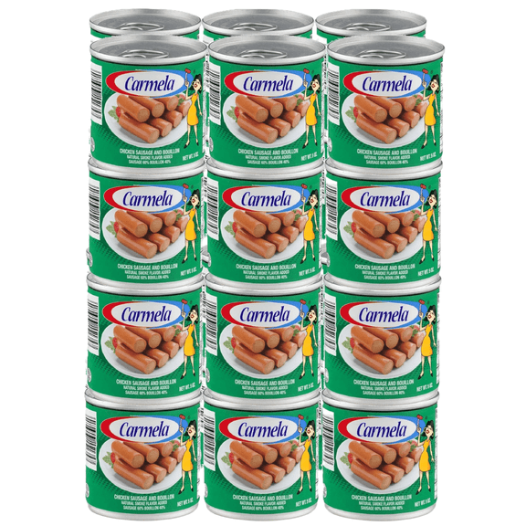 Carmela Salchichas De Pollo, Chicken Vienna Sausages and Bouillon, 5 Ounce Cans, 24 Pack