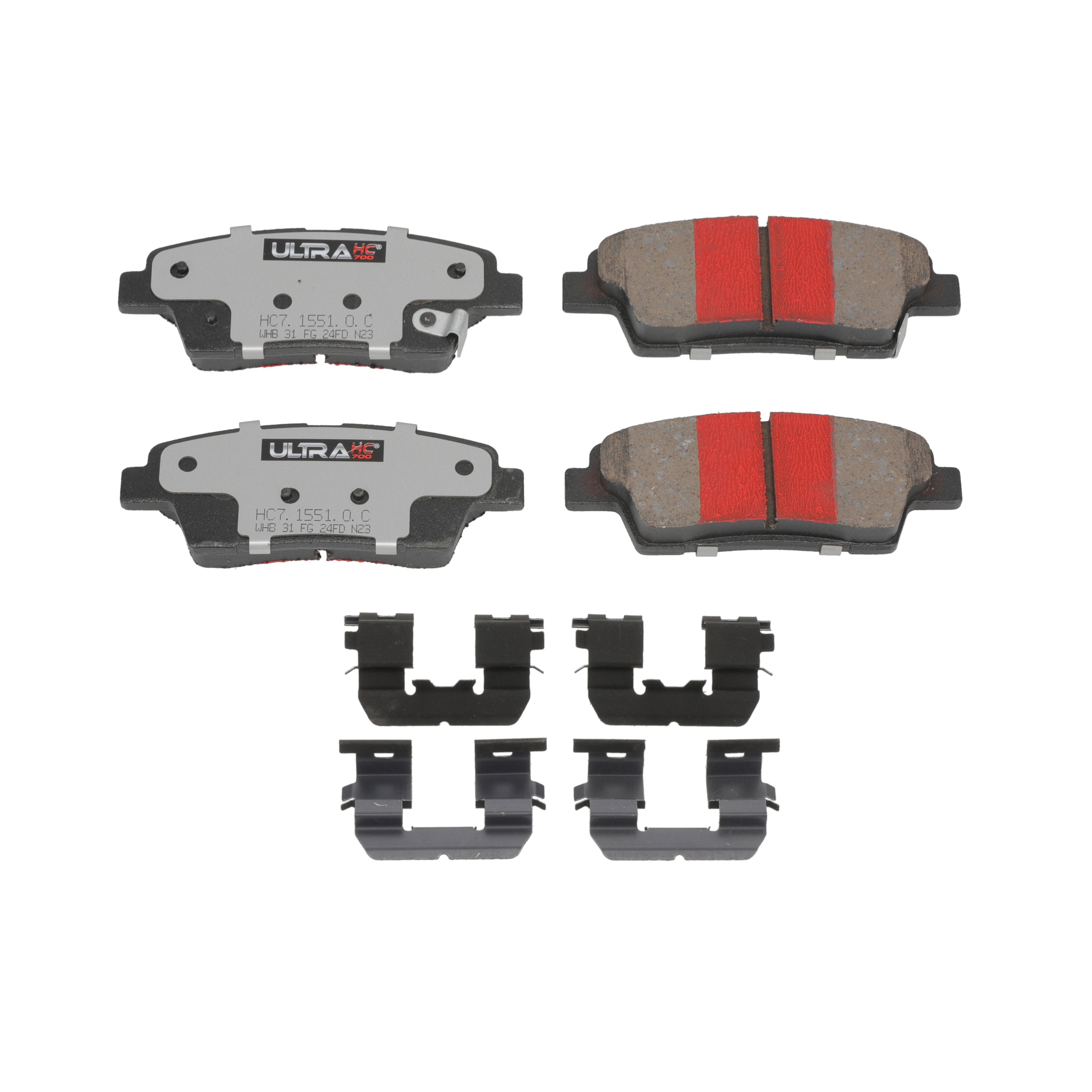UltraHC 700 Brake Pad Set, Rear HC7.1551.0.C, Hyundai Genesis 2016-2010