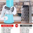 thumbnail image 3 of Rotary Cheese Grater,kitchen Mandoline Vegetable Slicer,easy To Clean, 3 of 5