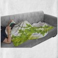 thumbnail image 6 of Green Soft Flannel Fleece Throw Blanket, Blossoming Flowers Natural Fantasy Theme Abstract Botanical Garden Design, Cozy Plush for Indoor and Outdoor Use, 70" x 90", Apple Green White, by Ambesonne, 6 of 6
