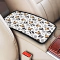 thumbnail image 2 of Bingfone Car Four-Season Universal Armrest Box Mat,Car Armrest Seat Cover Soft Leather Waterproof Armrest Cover Center Console Mat-French Bulldog3, 2 of 7