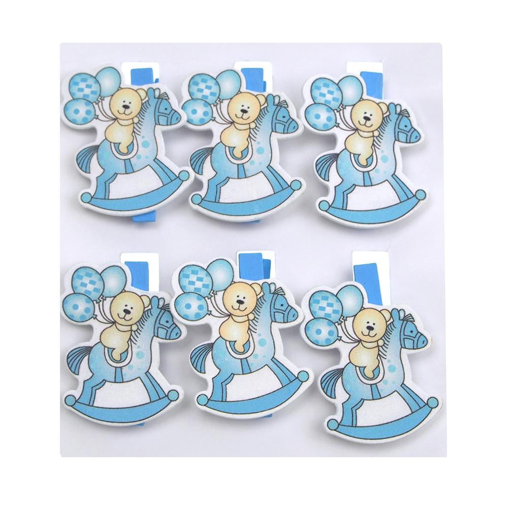 48 PC Baby Shower Clothespin Game Blue