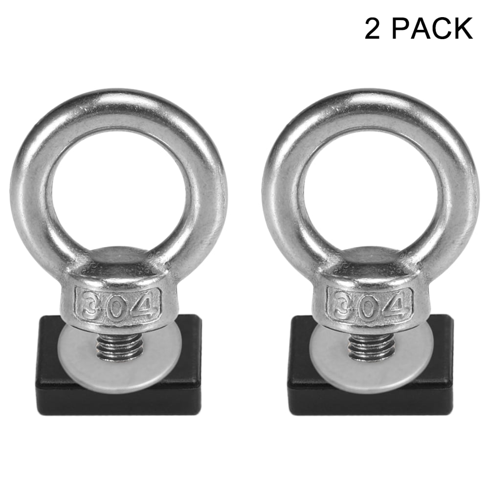 2 Pack Kayak Track Mount Stainless Steel Tie Down Eyelet for Bungee Cord Rope 
