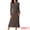 Coffee, variant on DARING DIVA Women's Long Sleeve Sweater Fall Crewneck Ribbed Knit Dress S Coffee