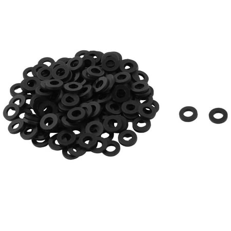 

Plastic Replacement Insulating Flat Washer Gasket Black 6mm x 3mm x 1mm 100 Pcs