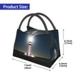 thumbnail image 2 of Yiaed Peggy's Cove Lighthouse Print Lunch box lunch bag Portable Insulated Lunch Box for Women Men Cooler Tote Bag with Front Pocket for Work Picnic Travel, 2 of 6