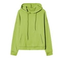 thumbnail image 4 of NMMUED Travel Hoodie, Pullover Hoodies, Workout Hoodies for Women, Plain Hoodies, Womens Fall Tops, Light Green XL, 4 of 8