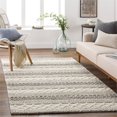 thumbnail image 2 of Surya Neutrals FLS-2301 96 x 120" Rectangle Wool Area Rug in Cream/Charcoal, 2 of 7