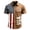 Brown, variant on Men's American Flag 250th Anniversary Patriotic Button Down Shirt Short Sleeve 1776-2026 4th of July Shirt Casual Vintage USA Flag Button Up Tops White XL