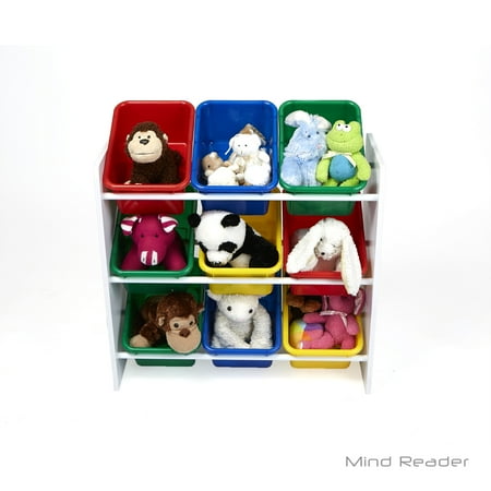 Mind Reader Toy Storage Organizer With 9 Bins Kids Mind Reader Toy Storage Organizer With 9 Bins Kids For Bedroom White