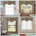 thumbnail image 6 of Tie Up Valances for Windows, Boho Colorful Floral Adjustable Valance Curtains Window Treatment for Living Room, Spring Flower Botanical Sunflowers Plant Rod Pocket Kitchen Curtains 42x12 Inch, 6 of 9