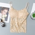 thumbnail image 5 of 2 Pack Women's Lace Camisole Vest - Breathable Spaghetti Strap Tank Top Basic Cami Undershirt Tops Seamless Beauty Back Top with Built-in Bra, M-2XL, 5 of 8