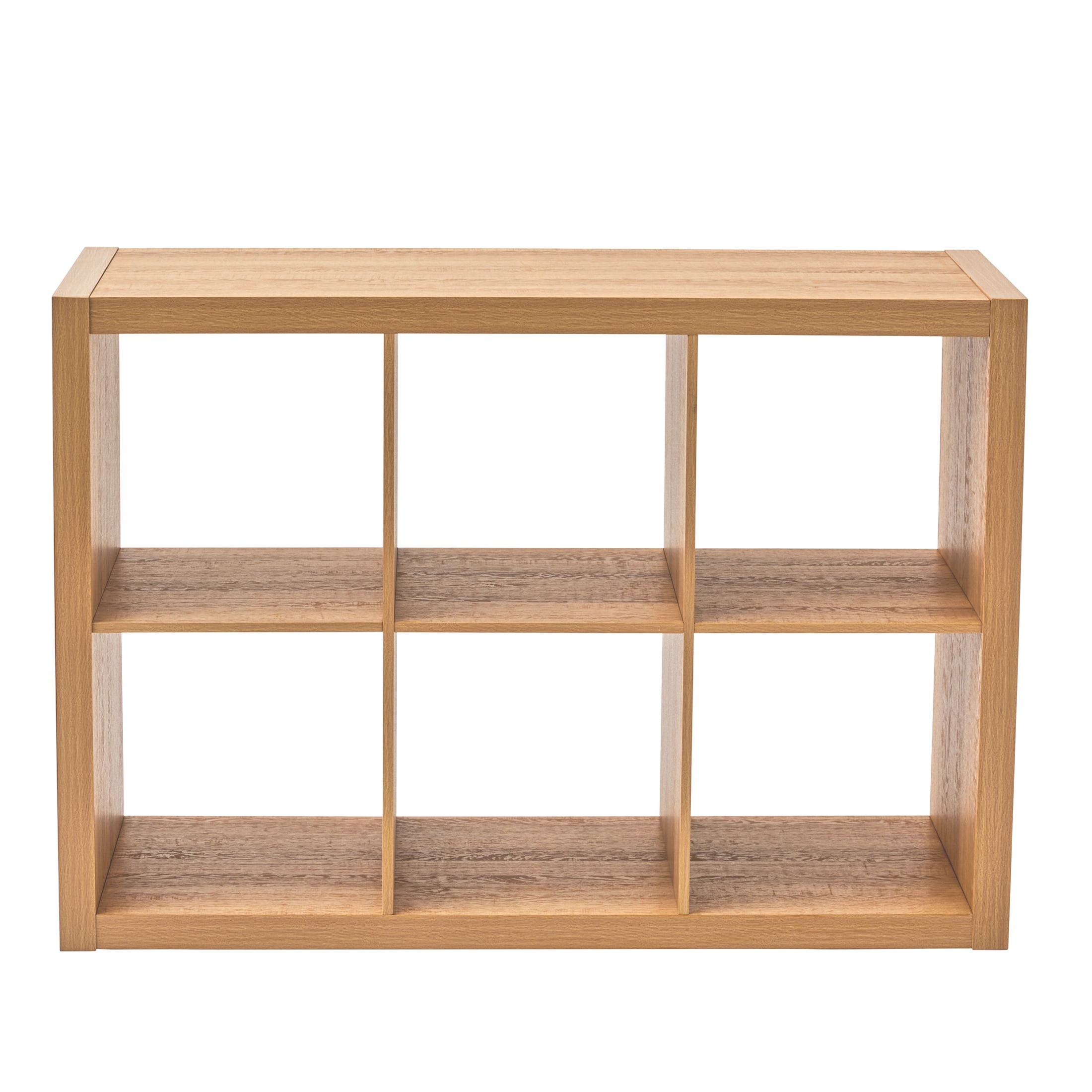Better Homes & Gardens 6 Cube Storage Organizer, Light Honey