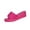 Hot Pink, variant on DeHolifer Womens Slides Sandals Square Open Toe Slip On Elastic Casual Lightweight Wedge Shoes