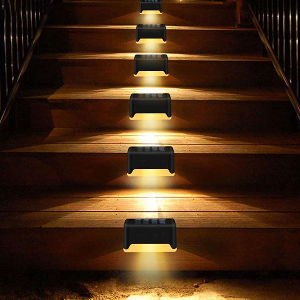 Unho LED Solar Wall Lights Stainless Steel Stair/Step Lights Outdoor Garden Lamp Step/ Stairs Patio Light Pack of 4 pcs