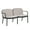 Beige,Black#1B, variant on Patio Furniture Luna Outdoor Patio PP Loveseat, Black Frame with Beige Cushion,Outdoor Sofa