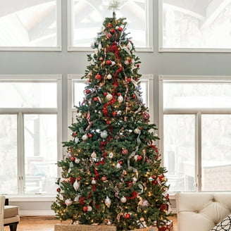 Alden Design 12ft Pre-Lit Fir Artificial Christmas Tree with