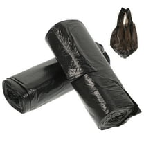 PBPBOX 100pcs Thick Garbage Bags Disposable Plastic Rubbish Bag Handheld Trash Bag for Home Bathroom Kitchen Black