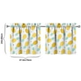 thumbnail image 4 of Pineapple Lover's Kitchen Curtains Set of 2 - 27.5W x 24L Inch Hawaiian Tropical Print Tier Panels, Sunshine & Flowers Aesthetic, Rod Pocket Short Cafe Curtains, 4 of 4