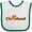 White and Green, variant on Inktastic Cleveland Heart Solid Orange Boys or Girls Baby Bib