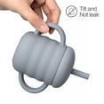 thumbnail image 4 of TYRY.HU Baby Silicone Water Cup Feeding Cup Food Grade Silicone Spiral Shape Candy Color Straw Cup Leakproof Cup BPA Free, 4 of 8