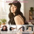 thumbnail image 2 of Chanana Hat Wig for Women Baseball Cap with Hair Extensions 6Inch Synthetic Straight Hair Adjustable Wig Hat with Attached Hair for Daily Wear, 2 of 6