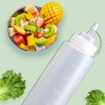 thumbnail image 3 of Botellas de Plástico Exprimibles para Condimentos, 700ml, 3 Piezas con Embudo, para Salsas y Jarabes (Color transparente, 700, Mililitros), 3 of 4