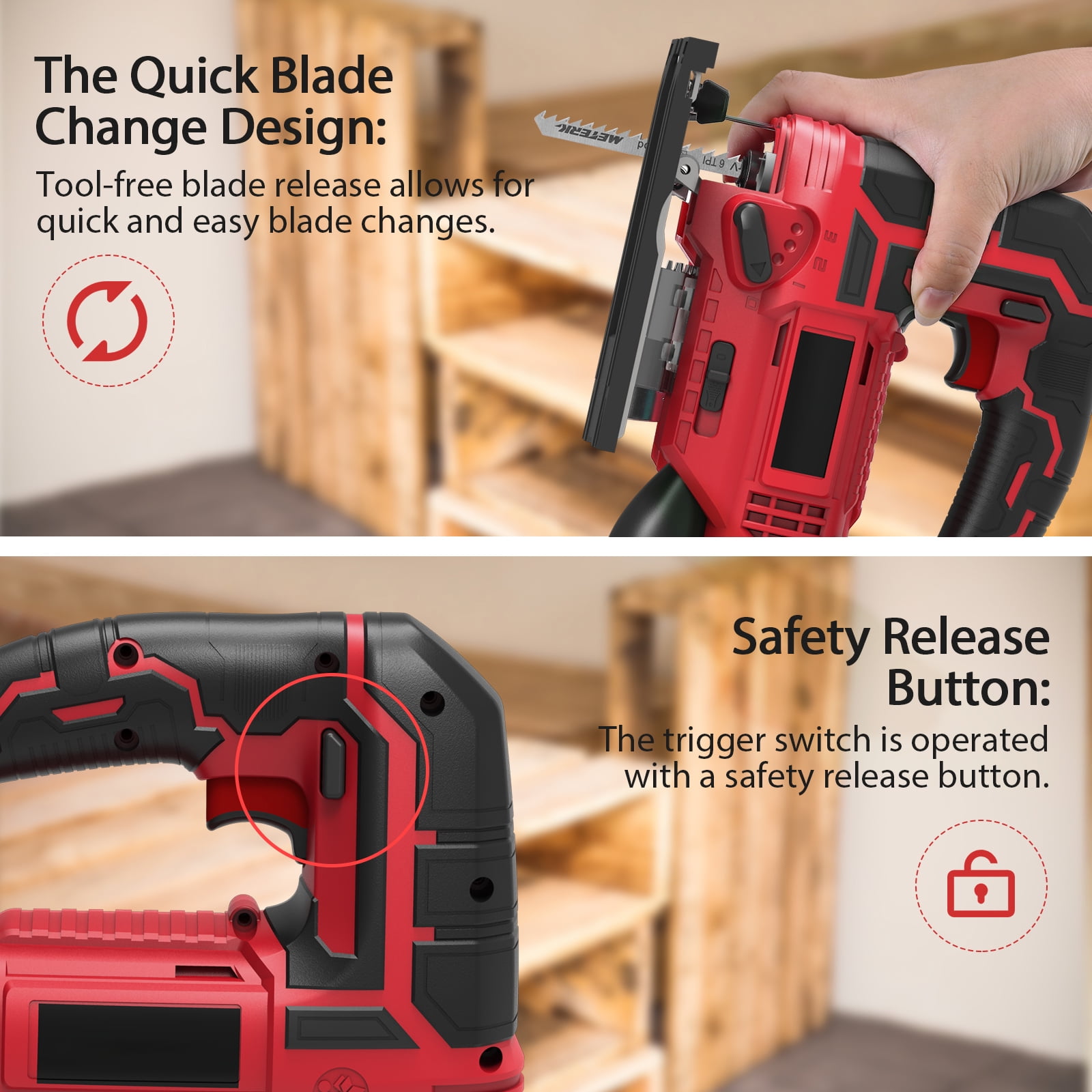 Meterk 20V Jigsaw Cordless Orbital 