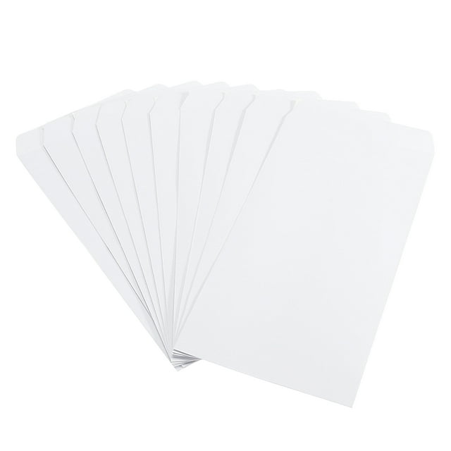 Unique Bargains 5 Enveloppes de Pièces de Rangement pour Petits Objets Auto-Scellants, Blanc Lot de 50