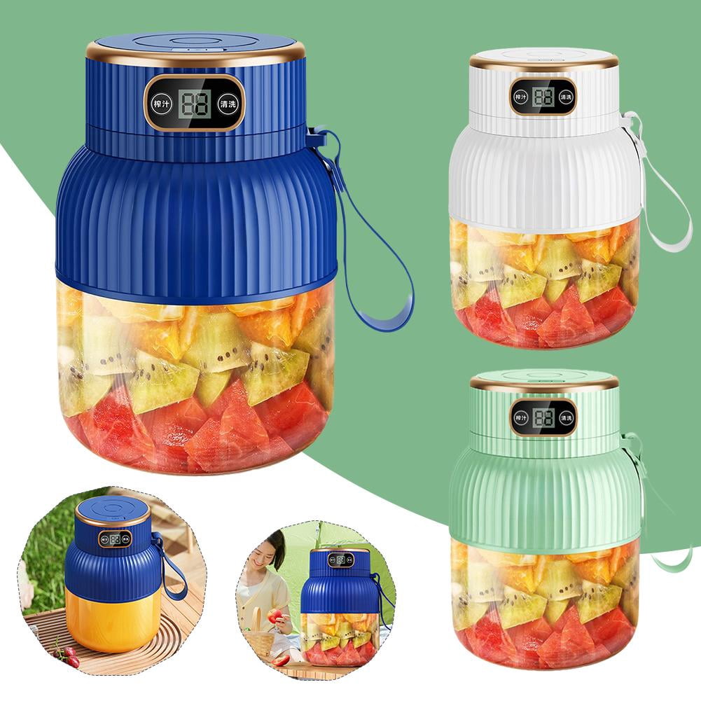USB Rechargeable Portable Juicer with Digital Display 600ml Large Capacity for Home Office and Travel