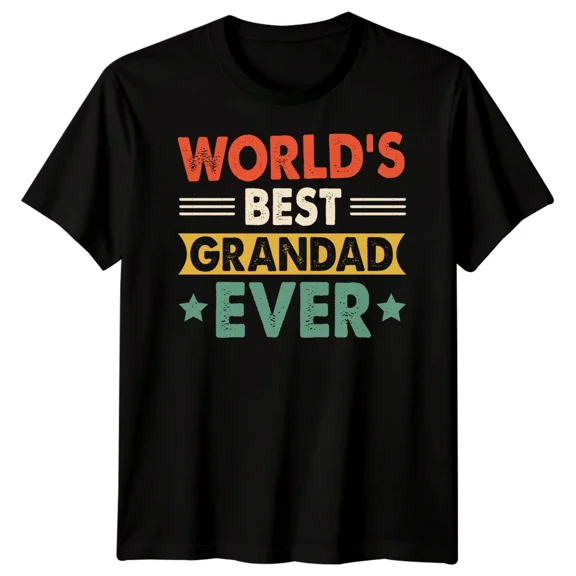 Worlds Best Grandad Ever Funny Father's Day Gift Idea Unisex T-Shirt, up to size 5XL