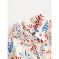 thumbnail image 5 of Toddler Baby Boy 4th of July Clothes USA Flag Fireworks Print Shirt Short Sleeve Button Down Lapel Tops Summer Clothes, 5 of 9